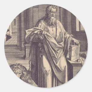 Sint Marcus de Evangelist Apostolische Inkt Heilig Ronde Sticker