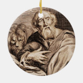 Sint Marcus de Evangelist en Martelaar Keramisch Ornament (Achterkant)