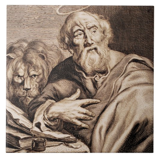 Sint Marcus de Evangelist en Martelaar Tegeltje (Voorkant)