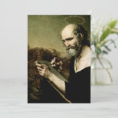 Sint Marcus de Evangelist Premium Venetiaanse Maje Bedankkaart (Staand voorkant)