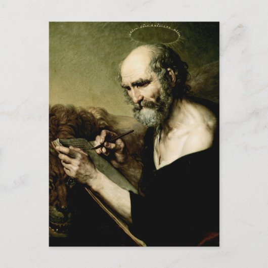 Sint Marcus de Evangelist Premium Venetiaanse Maje Briefkaart (Voorkant)