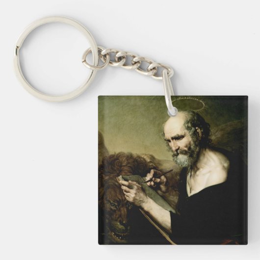 Sint Marcus de Evangelist Premium Venetiaanse Maje Sleutelhanger (Voorkant)