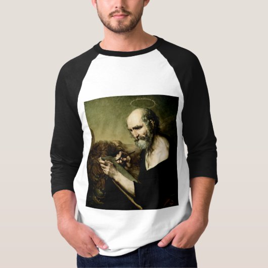 Sint Marcus de Evangelist Premium Venetiaanse Maje T-shirt (Voorkant)