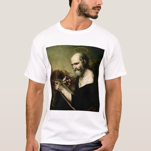 Sint Marcus de Evangelist Premium Venetiaanse Maje T-shirt (Voorkant)