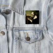 Sint Marcus de Evangelist Vierkante Button 5,1 Cm (In situ)