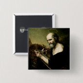 Sint Marcus de Evangelist Vierkante Button 5,1 Cm (Voorkant /achterkant)