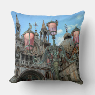 Sint-Marcus en lamp, Venetië, Italië Kussen