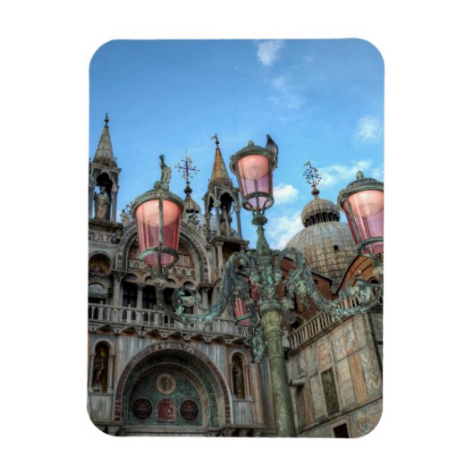 Sint-Marcus en lamp, Venetië, Italië Magneet (Verticaal)