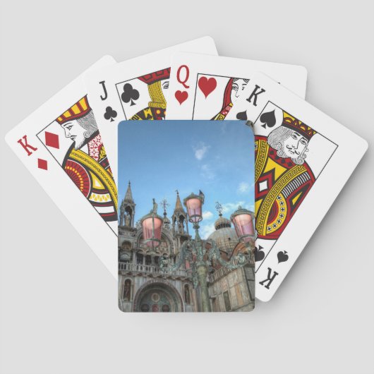 Sint-Marcus en lamp, Venetië, Italië Pokerkaarten (Achterkant)