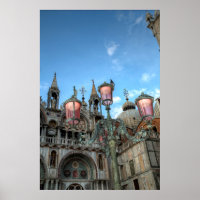 Sint-Marcus en lamp, Venetië, Italië