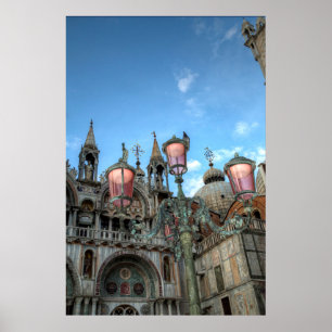 Sint-Marcus en lamp, Venetië, Italië Poster