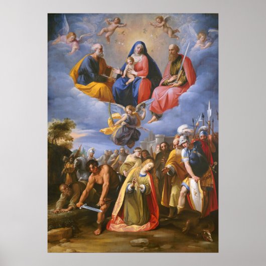 Sint Margaret, Cavaliere d'Arpino Fijne Kunst Post Poster (Voorkant)