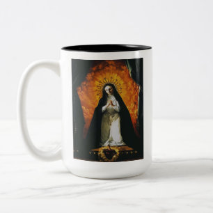 Sint Margaret Mary Alacoque Tweekleurige Koffiemok