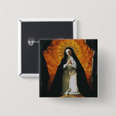 Sint Margaret Mary Alacoque Vierkante Button 5,1 Cm (Voorkant /achterkant)