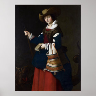 Sint Margaretha als herderin Poster