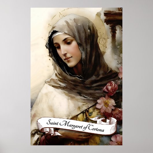 Sint Margaretha van Cortona Poster (Voorkant)