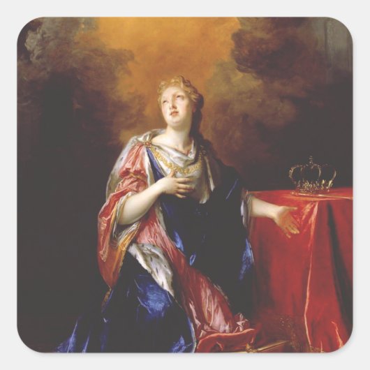 Sint Margaretha van Schotland Vierkante Sticker (Voorkant)