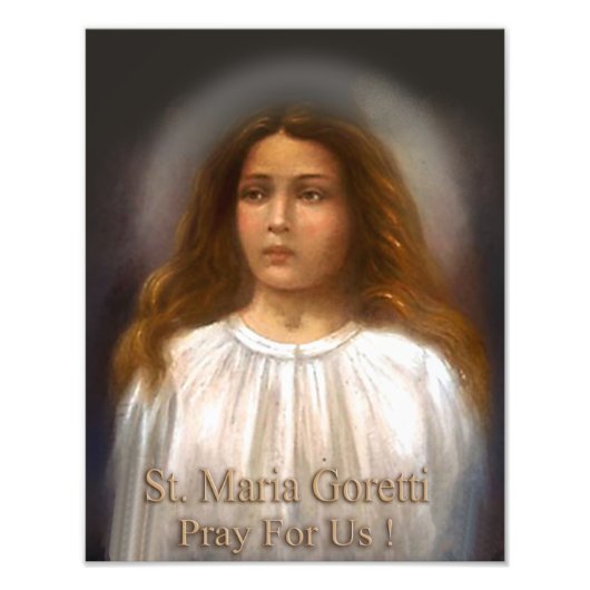 Sint Maria Goretti, Martyr voor Zuiverheid, Foto Afdruk (Voorkant)