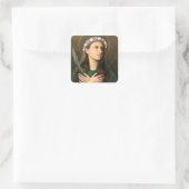 Sint Maria Goretti Vierkante Sticker (Tas)