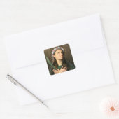 Sint Maria Goretti Vierkante Sticker (Envelop)