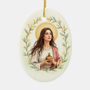 Sint Maria Magdalena Gods Vrede en Zegeningen Keramisch Ornament