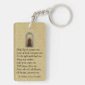 Sint-Mariam van Jesus Crucified Carmelite Prayer Sleutelhanger (achterkant)