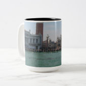 Sint-Mark-plein van het Grote Kanaal Tweekleurige Koffiemok (Voorkant links)