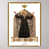 Sint maron maronite Pictogram Extra groot 40,00 x  Poster (Voorkant)