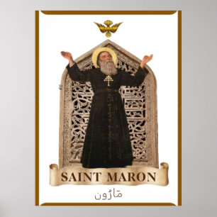 Sint maron maronite Pictogram Extra groot 40,00 x  Poster