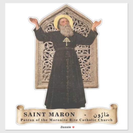 Sint Maron, Maronitische Kerk Sticker (Vel)