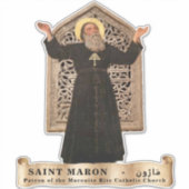 Sint Maron, Maronitische Kerk Sticker (Voorkant)