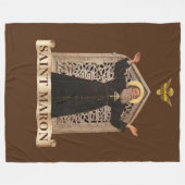 Sint-Maron (Maroun) مَ رُ ن maronitische kerk Fleece Deken (Voorkant (Horizontaal))