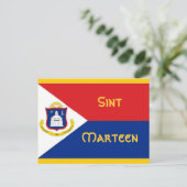 Sint Marteen St Martin vlag Briefkaart (Staand voorkant)