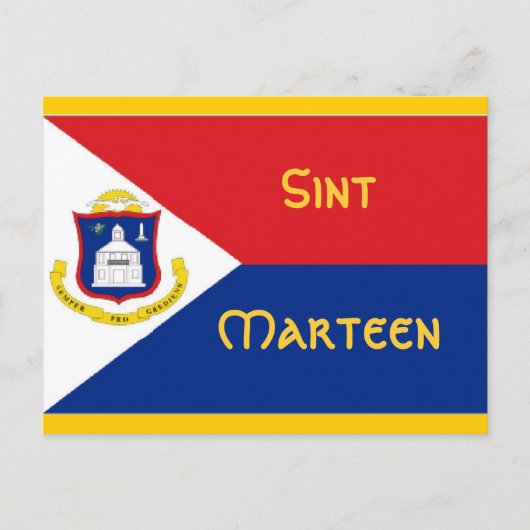 Sint Marteen St Martin vlag Briefkaart (Voorkant)