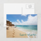 Sint-Martin-eiland. Caraïbisch Briefkaart (Voorkant / Achterkant)
