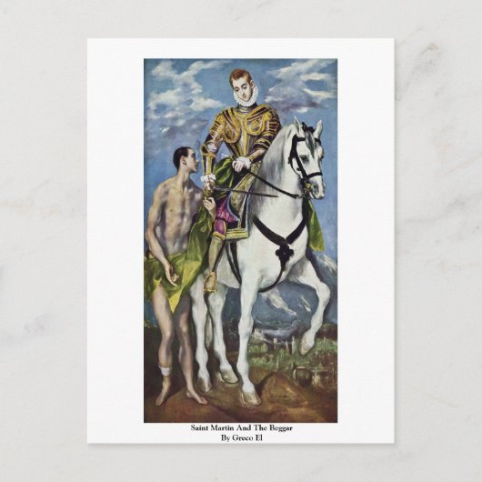 Sint-Martin en het begin van Greco El Briefkaart (Voorkant)