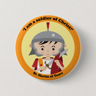 Sint-Martin van Tours Ronde Button 5,7 Cm