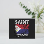 Sint-Martin-vlag Onderdruk Briefkaart (Staand voorkant)