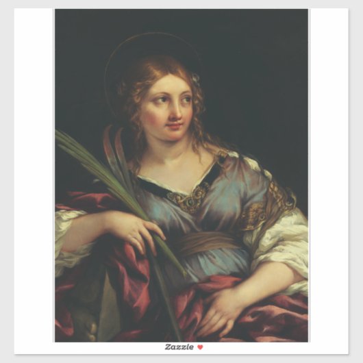 Sint Martina van Rome door Pietro Berrettini Sticker (Vel)