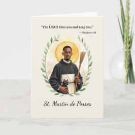 Sint Martinus de Porres Gods Vrede met Schriftuur Kaart