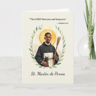 Sint Martinus de Porres Gods Vrede met Schriftuur Kaart