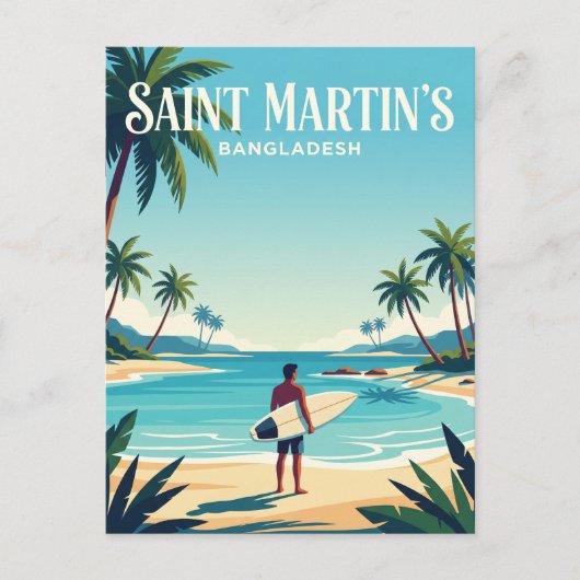Sint-Martinus-eiland Bangladesh Briefkaart (Voorkant)