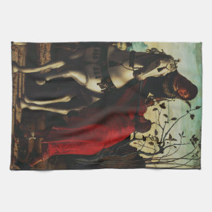 Sint Martinus van Tours deelt de mantel Kunstwerk Theedoek