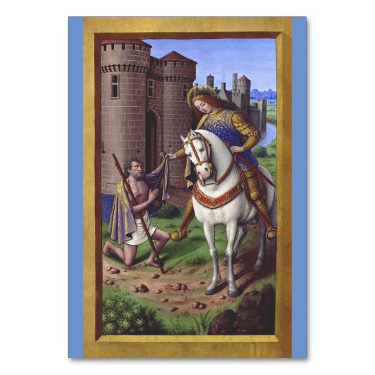Sint Martinus van Tours die zijn mantel doormidden Kaart (Voorkant)