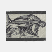 Sint Martinus van Tours Graveerkunst Fleece Deken (Voorkant (Horizontaal))
