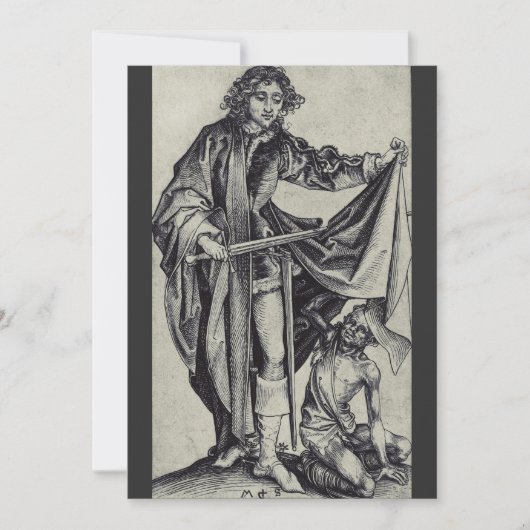 Sint Martinus van Tours Graveerkunst Kaart (Voorkant)