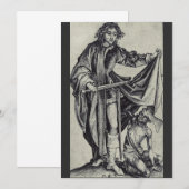 Sint Martinus van Tours Graveerkunst Kaart (Voorkant / Achterkant)