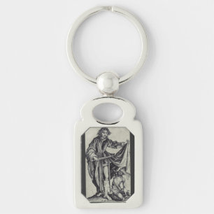 Sint Martinus van Tours Graveerkunst Sleutelhanger