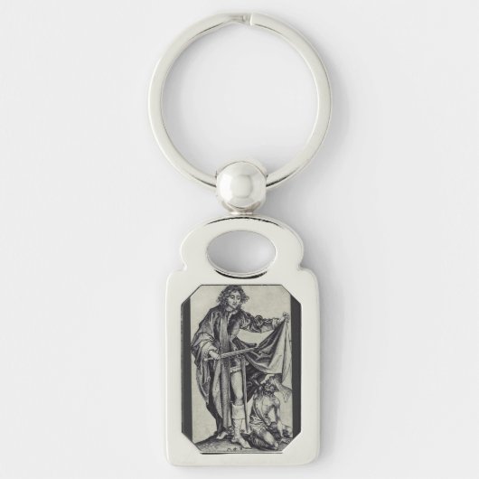 Sint Martinus van Tours Graveerkunst Sleutelhanger (Voorkant)