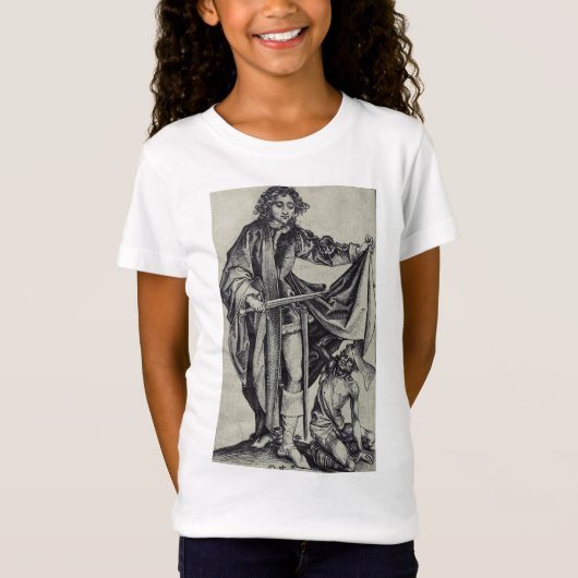 Sint Martinus van Tours Graveerkunst T-shirt (Voorkant)